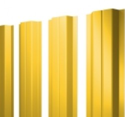 Евро штакетник П-образный, 100мм, 0.45мм, полиэстер односторонний RAL 1018 Цинково-желтый, п