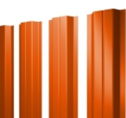 Евро штакетник П-образный, 100мм, 0.45мм, полиэстер односторонний RAL 2004 Оранжевый, п