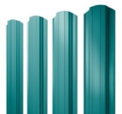 Евро штакетник Прямоугольный, 118мм, 0.45мм, полиэстер односторонний RAL 5021 Водная синь, ф