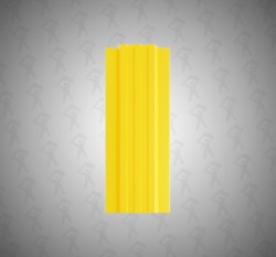 Евро штакетник П-образный, Style, 120мм, полиэстер односторонний RAL 1018 Желтый, п