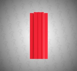 Евро штакетник П-образный, Style, 120мм, полиэстер односторонний RAL 3003 Рубин, п