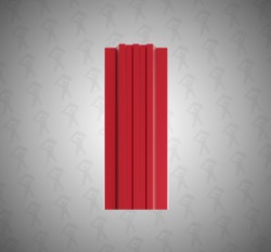 Евро штакетник П-образный, Style, 120мм, полиэстер односторонний RAL 3005 Красное вино, п