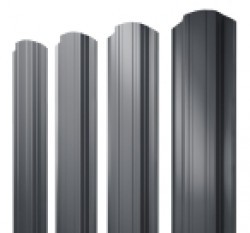 Евро штакетник Прямоугольный, 118мм, 0.4мм, полиэстер односторонний RAL 7024 Мокрый асфальт, ф