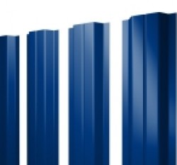 Евро штакетник П-образный, 100мм, 0.45мм, полиэстер односторонний RAL 5002 Ультрамариново-синий, п