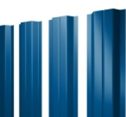 Евро штакетник П-образный, 100мм, 0.4мм, полиэстер односторонний RAL 5005 Сигнально-синий, п