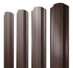 Евро штакетник Прямоугольный, 118мм, 0.4мм, полиэстер односторонний RAL 8017 Шоколад, ф