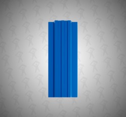 Евро штакетник П-образный, Style, 120мм, полиэстер односторонний RAL 5002 Ултрамарин, п