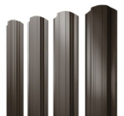 Евро штакетник Прямоугольный, 118мм, 0.45мм, полиэстер односторонний RAL 8019 Серо-коричневый, ф