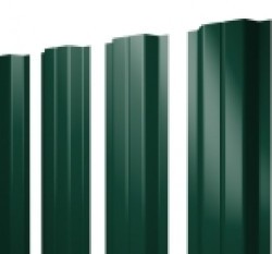 Евро штакетник П-образный, 100мм, 0.4мм, полиэстер односторонний RAL 6005 Зеленый мох, п