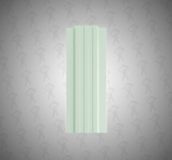 Евро штакетник П-образный, Style, 120мм, полиэстер односторонний RAL 6019 Бело-зеленый, п