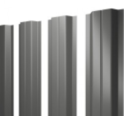Евро штакетник П-образный, 100мм, 0.45мм, полиэстер односторонний RAL 7005 Мышино-серый, п