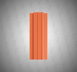 Евро штакетник П-образный, Style, 120мм, полиэстер односторонний RAL 8004 Медно-коричневый, п