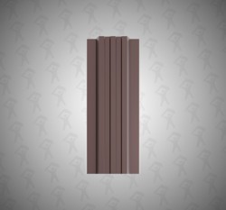 Евро штакетник П-образный, Style, 120мм, полиэстер односторонний RAL 8019 Серо-коричневый, п