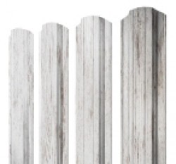 Евро штакетник Прямоугольный, 118мм, 0.45мм, Print Elite односторонний, Snow Wood, ф