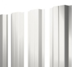 Евро штакетник П-образный, 100мм, 0.45мм, полиэстер односторонний RAL 9003 Сигнально-белый, п