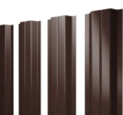 Евро штакетник П-образный, 100мм, 0.45мм, полиэстер двухсторонний RAL 8017 Шоколад, п
