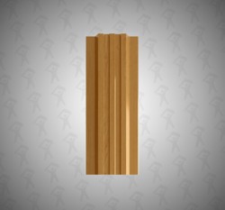 Евро штакетник П-образный, Style, 120мм,  принтек односторонний  Светлый орех, п