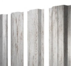 Евро штакетник П-образный, 100мм, 0.45мм, Print Elite односторонний, Snow Wood, п