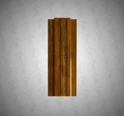 Евро штакетник П-образный, Style, 120мм,  принтек односторонний 3D Темное дерево, п