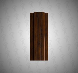 Евро штакетник П-образный, Style, 120мм,  принтек односторонний  Темное дерево, п