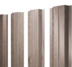 Евро штакетник П-образный, 100мм, 0.45мм, Print Elite односторонний, White Wood, п