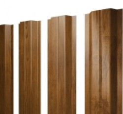 Евро штакетник П-образный, 100мм, 0.45мм, Print Elite односторонний, Golden Wood, п