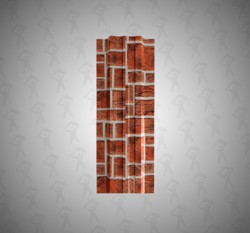 Евро штакетник П-образный, Style, 120мм,  принтек односторонний  Кирпичная кладка, п