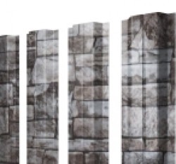 Евро штакетник П-образный, 100мм, 0.45мм, Print Elite односторонний, Fine Stone, п