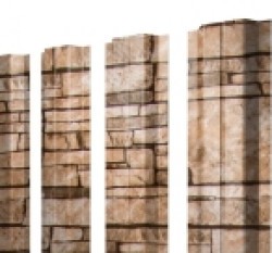 Евро штакетник П-образный, 100мм, 0.45мм, Print Elite односторонний, Sand Stone, п