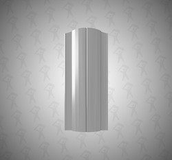 Евро штакетник Полукруглый, Premium, 131мм, цинк, ф