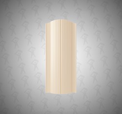 Евро штакетник Полукруглый, Premium, 131мм, полиэстер односторонний RAL 1014 Темная слоновая кость, ф