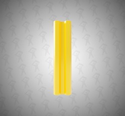 Евро штакетник М-образный, Mini, 75мм, полиэстер односторонний RAL 1018  Желтый