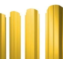 Евро штакетник П-образный, 100мм, 0.45мм, полиэстер односторонний RAL 1018 Цинково-желтый, ф