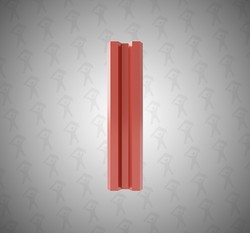 Евро штакетник М-образный, Mini, 75мм, полиэстер односторонний  RAL 3009 Корриесть