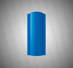 Евро штакетник Полукруглый, Premium, 131мм, полиэстер односторонний RAL 5002 Ультрамарин, ф