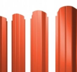 Евро штакетник П-образный, 100мм, 0.45мм, полиэстер односторонний RAL 2004 Оранжевый,ф