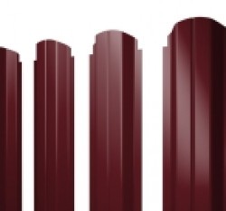 Евро штакетник П-образный, 100мм, 0.4мм, полиэстер односторонний RAL 3005 Красное вино, ф