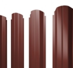 Евро штакетник П-образный, 100мм, 0.45мм, полиэстер односторонний RAL 3009 Оксидно-красный, ф