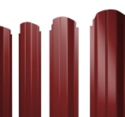 Евро штакетник П-образный, 100мм, 0.45мм, полиэстер односторонний RAL 3011 Коричнево-красный, ф