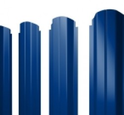 Евро штакетник П-образный, 100мм, 0.45мм, полиэстер односторонний RAL 5002 Ультрамариново-синий, ф