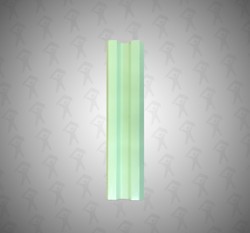 Евро штакетник М-образный, Mini, 75мм, полиэстер односторонний  RAL 6019 Бело-зеленый