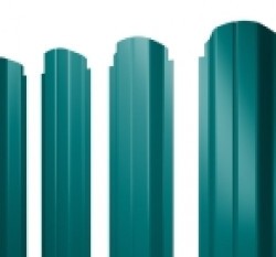 Евро штакетник П-образный, 100мм, 0.45мм, полиэстер односторонний RAL 5021 Водная синь, ф