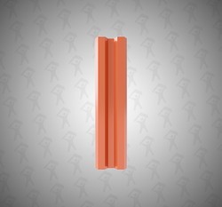 Евро штакетник М-образный, Mini, 75мм, полиэстер односторонний  RAL 8004 Медно-коричневый