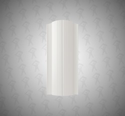 Евро штакетник Полукруглый, Premium, 131мм, полиэстер односторонний RAL 9002 Серо-белый, ф