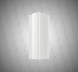 Евро штакетник Полукруглый, Premium, 131мм, полиэстер односторонний RAL 9003 Белый, ф