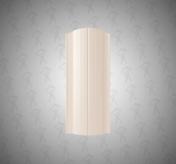 Евро штакетник Полукруглый, Premium, 131мм, полиэстер двухсторонний RAL 1015 Светлая слоновая кость, ф