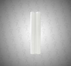 Евро штакетник М-образный, Mini, 75мм, полиэстер односторонний  RAL 9003 Белый