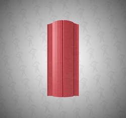 Евро штакетник Полукруглый, Premium, 131мм, полиэстер двухсторонний RAL 3005 Красное вино, ф