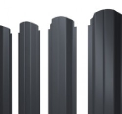 Евро штакетник П-образный, 100мм, 0.45мм, полиэстер односторонний RAL 7024 Мокрый асфальт, ф