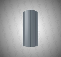 Евро штакетник Полукруглый, Premium, 131мм, полиэстер двухсторонний RAL 7024 Серый графит, ф